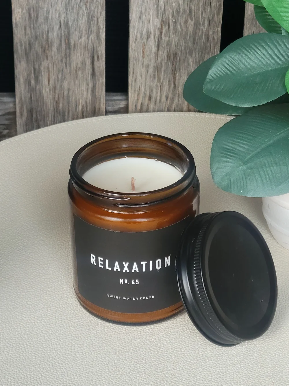 Relaxation No. 45 Scented Candle - Amber Glass